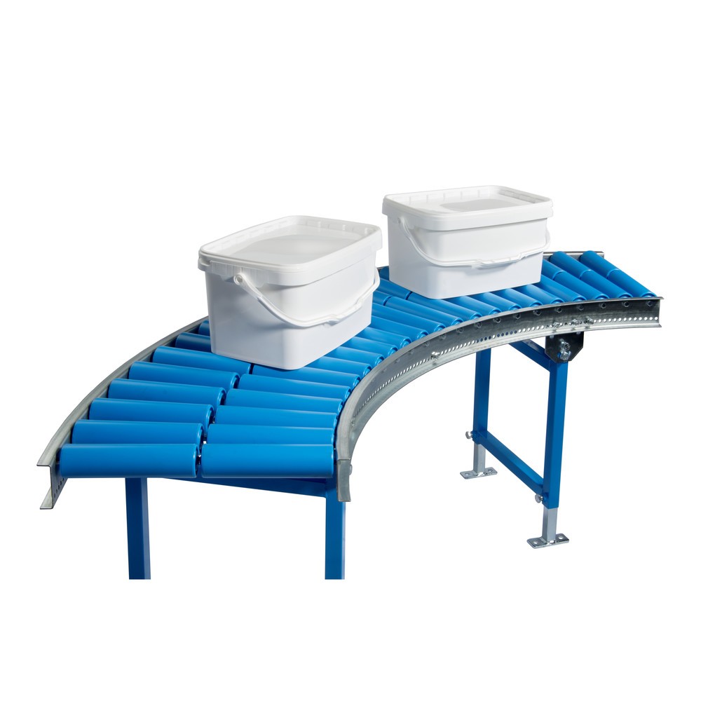 Produktabbildung Nr. 2: Leicht-Rollenbahn, 45˚ Kurve, Kunststoffrollen, Ø 50 mm, Bahnbreite 500 mm, Achsabstand 100 mm