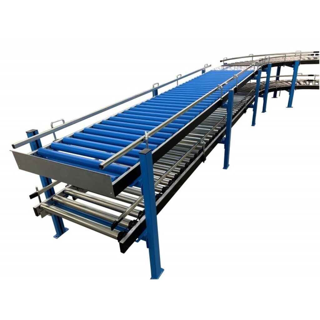 Produktabbildung Nr. 7: BLUME Leicht-Rollenbahnen, Stahlrollen, Ø 50 mm, Bahnlänge 1 m, Bahnbreite 400 mm, Achsabstand 62,5 mm