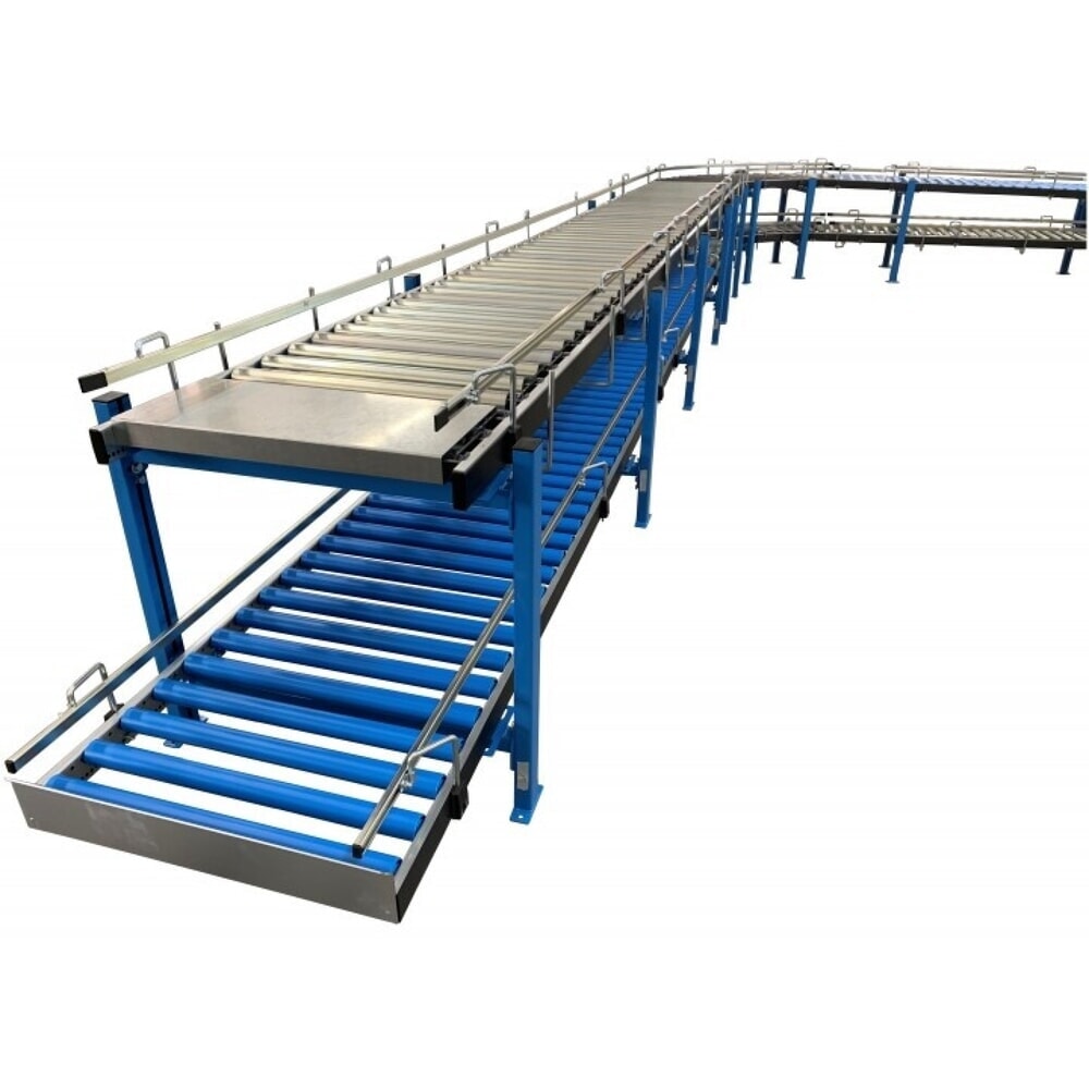 Produktabbildung Nr. 7: Leicht-Rollenbahnen, Stahlrollen, Ø 50 mm, Bahnlänge 3 m, Bahnbreite 800 mm, Achsabstand 75 mm