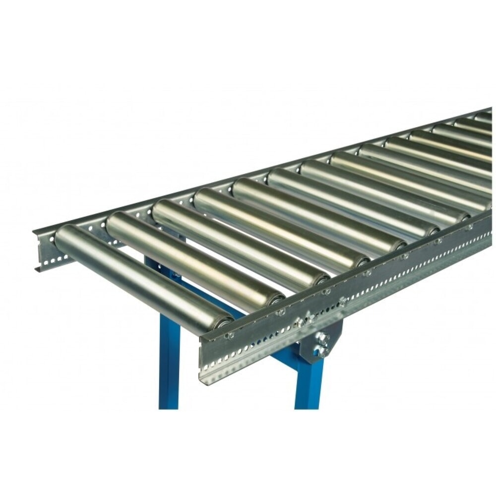 Produktabbildung Nr. 1: Leicht-Rollenbahnen, Stahlrollen, Ø 50 mm, Bahnlänge 2 m Bahnbreite 600 mm, Achsabstand 100 mm