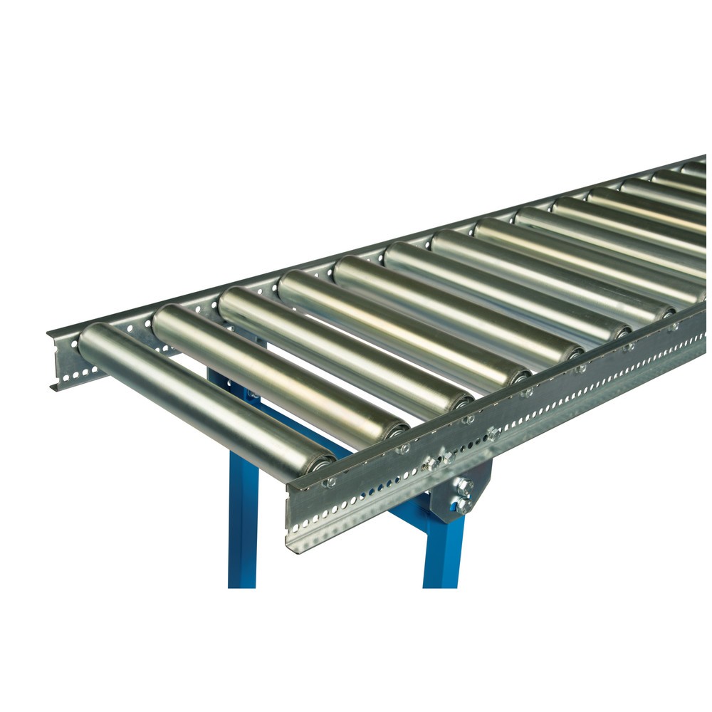 Produktabbildung Nr. 1: Leicht-Rollenbahnen, Stahlrollen, Ø 50 mm, Bahnlänge 1,5 m Bahnbreite 300 mm, Achsabstand 75 mm