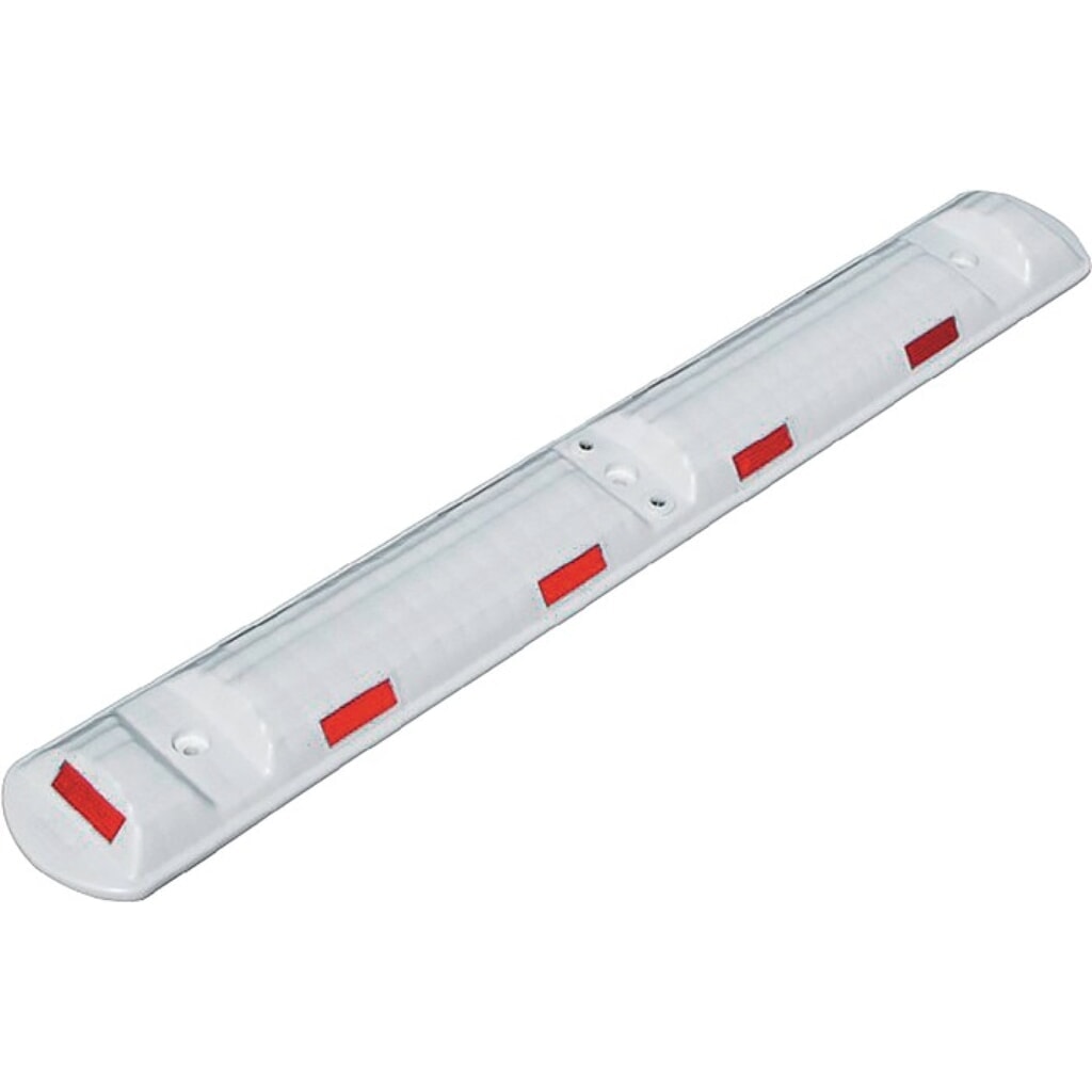 Leitschwelle L1170xB150xH50mm PP weiß m.roten Reflexstreifen Produktabbildung Nr. 2: Leitschwelle L1170xB150xH50mm PP weiß m.roten Reflexstreifen
