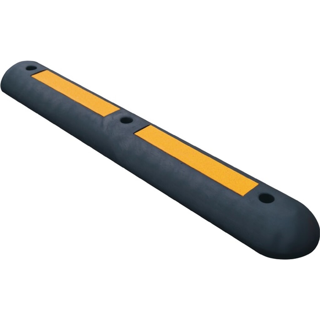 Leitschwelle L1000xB150xH60mm PVC schwarz m.gelben Reflexstreifen Produktabbildung: Leitschwelle L1000xB150xH60mm PVC schwarz m.gelben Reflexstreifen