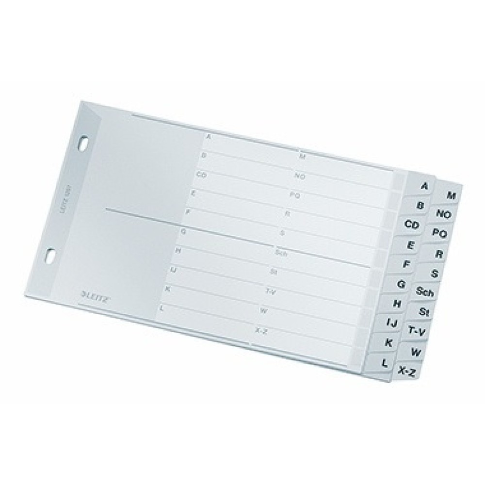 Produktabbildung: Leitz Register 12670000 DIN A5 quer A-Z 20Bl. PP grau