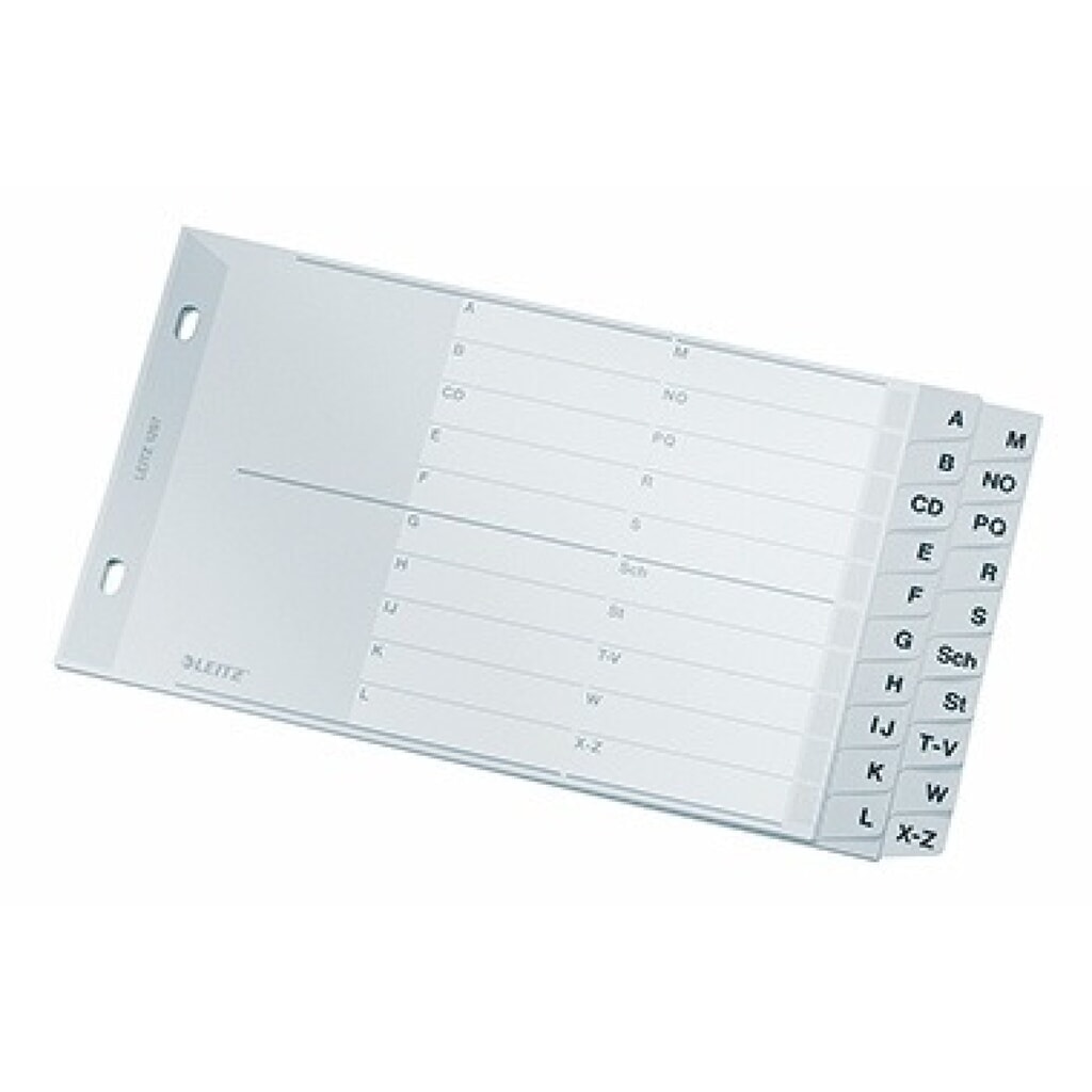Produktabbildung: Leitz Register 12670000 DIN A5 quer A-Z 20Bl. PP grau