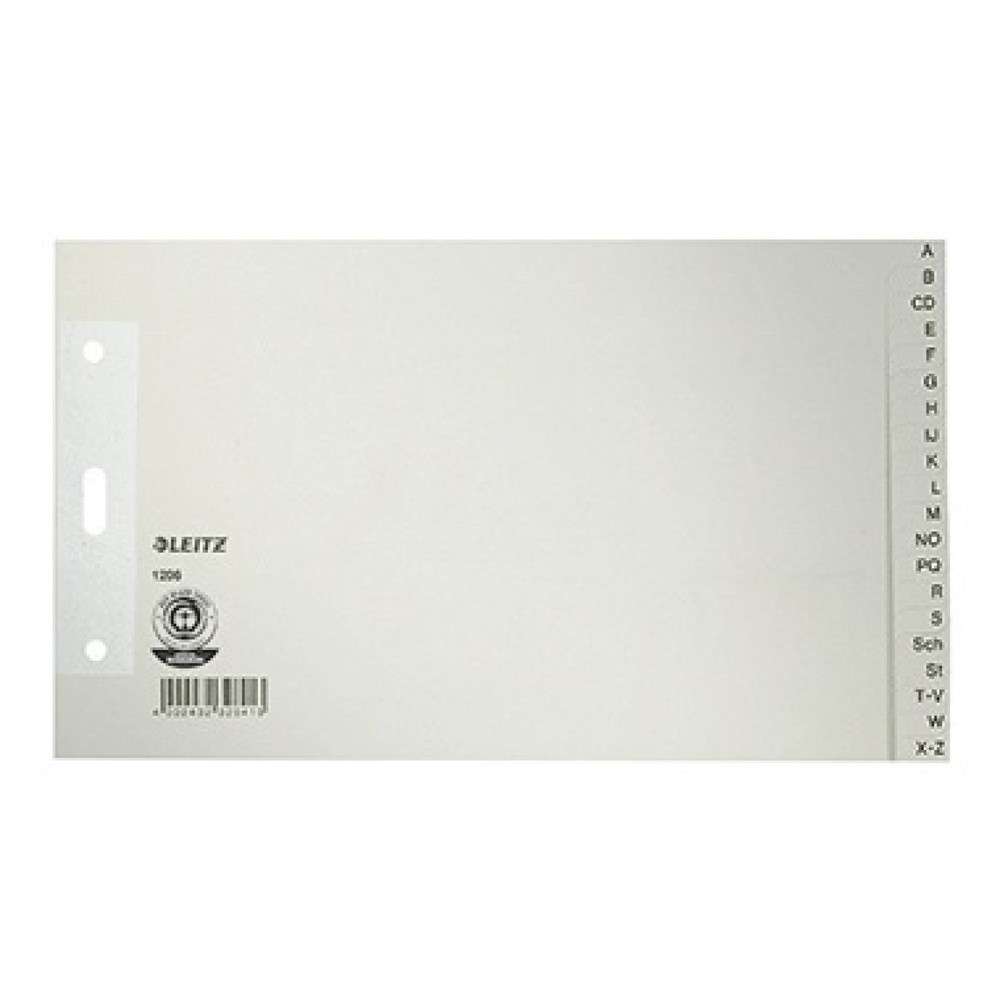 Produktabbildung: Leitz Register 12060085 A-Z DIN A5 24x14cm 20teilig Papier grau
