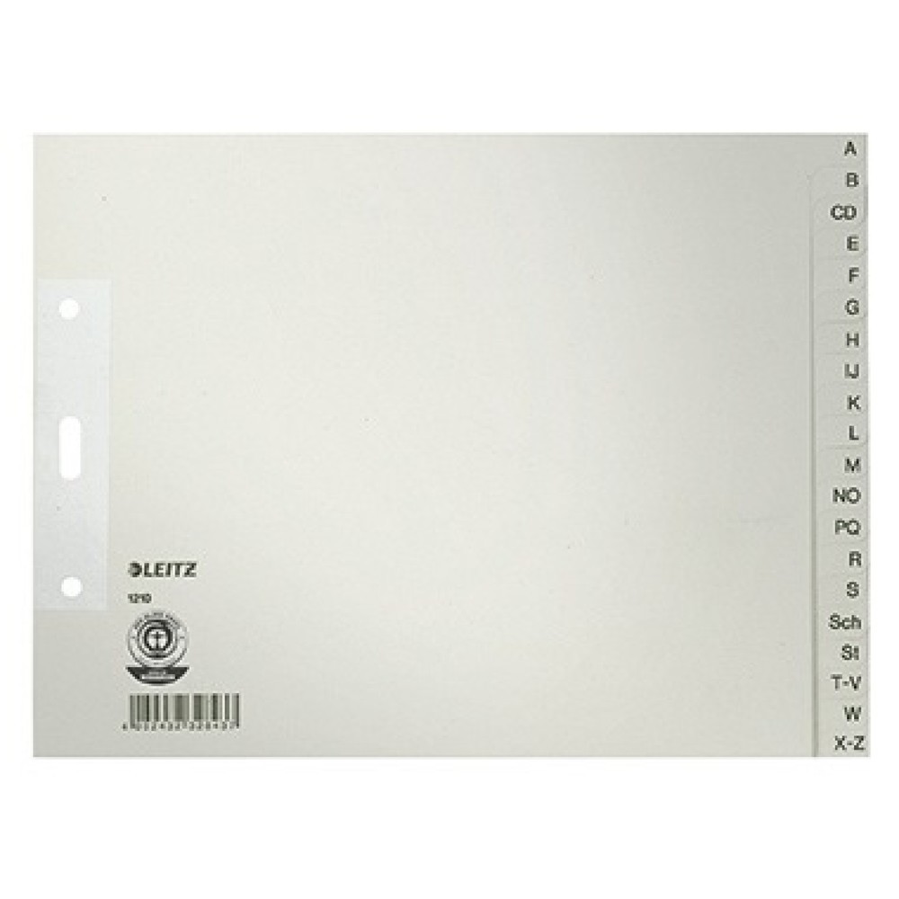 Produktabbildung: Leitz Register 12100085 A-Z DIN A4 Tauenpapier grau