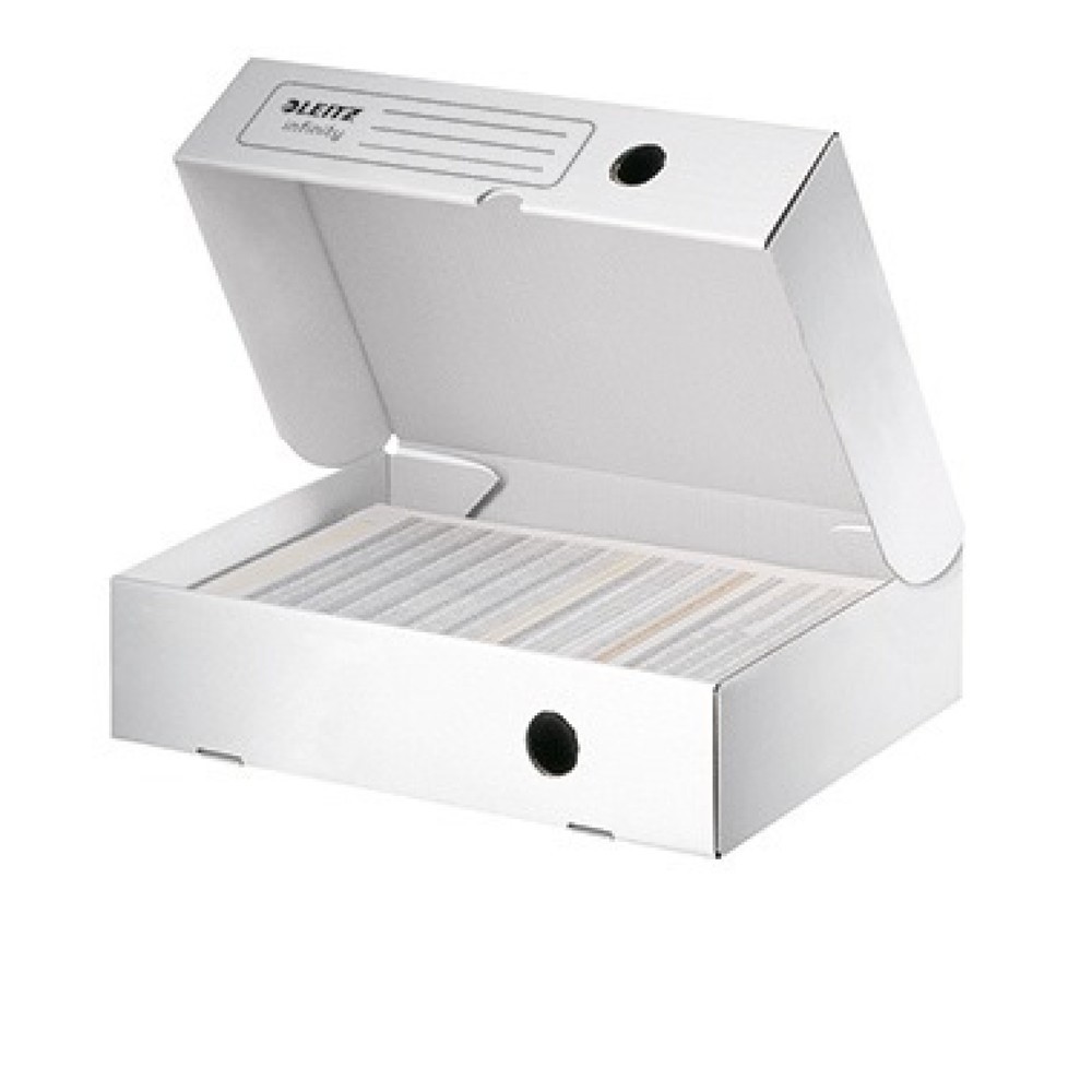 Produktabbildung: Leitz Archivbox Infinity 61000000 330x255x80mm Wellpappe weiß