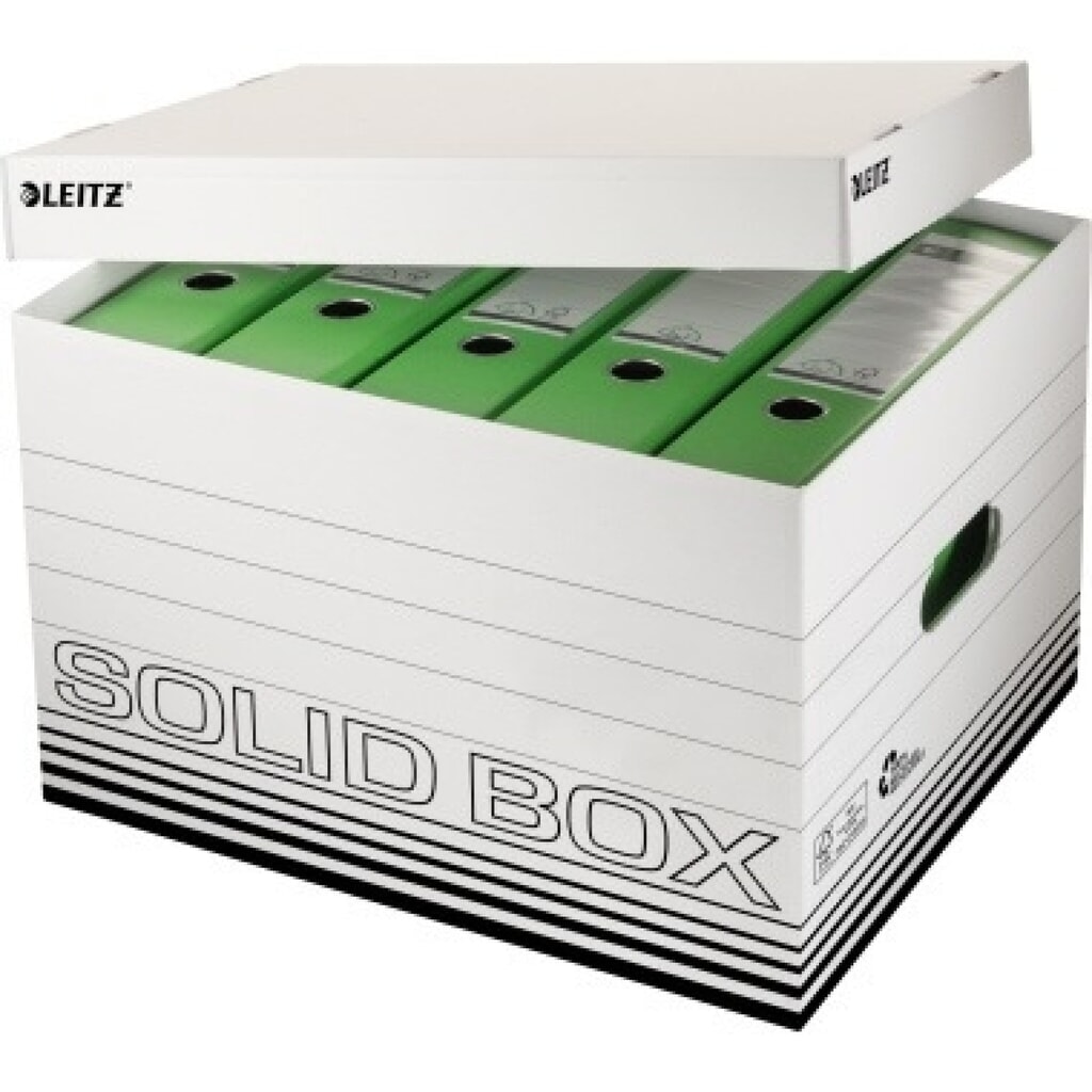 Leitz Archiv-Container Solid 61190001 L +Deckel ws Produktabbildung: Leitz Archiv-Container Solid 61190001 L +Deckel ws