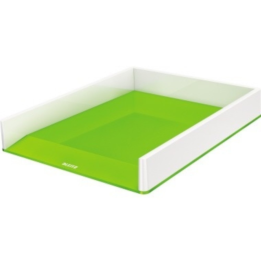 Produktabbildung: Leitz Briefkorb WOW 53611054 DIN A4 PS weiß/grün