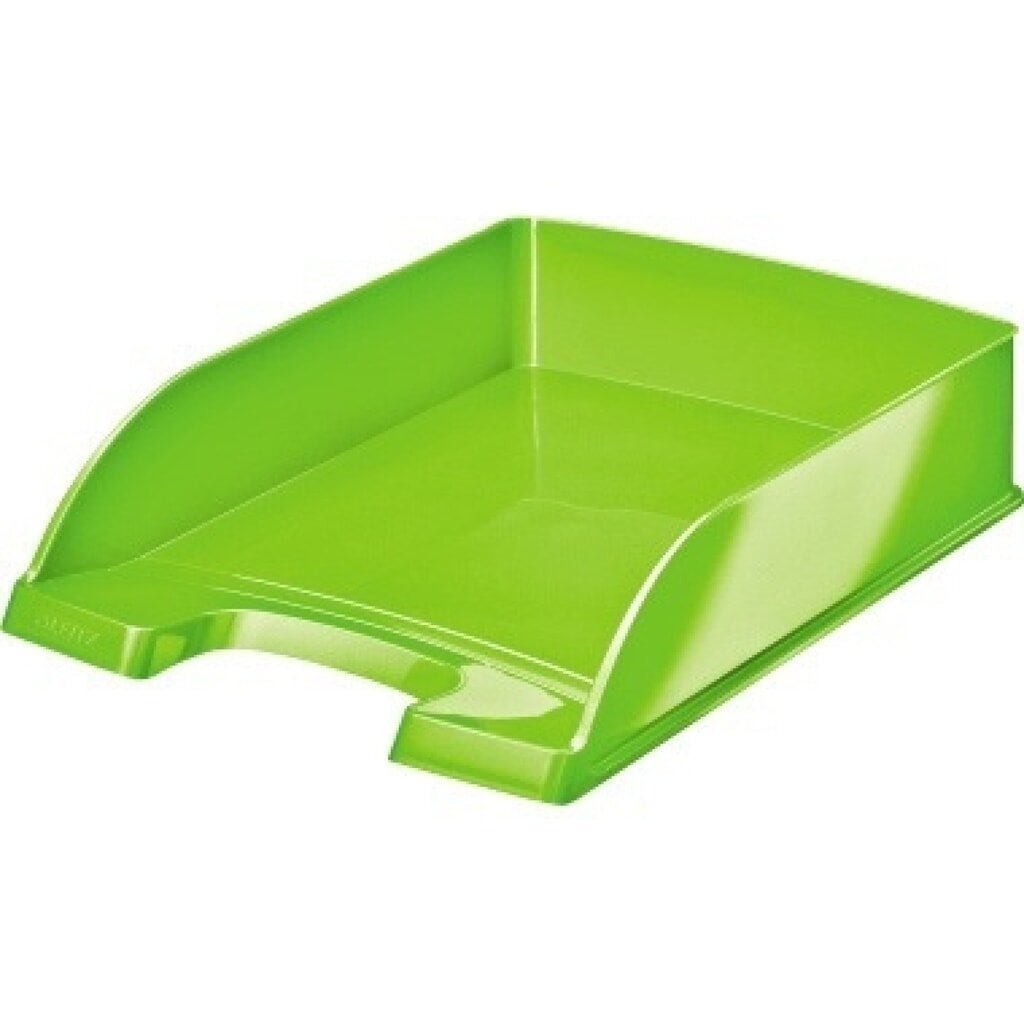 Leitz Briefablage WOW Plus 52263054 DIN A4 stapelbar PS grün Produktabbildung: Leitz Briefablage WOW Plus 52263054 DIN A4 stapelbar PS grün