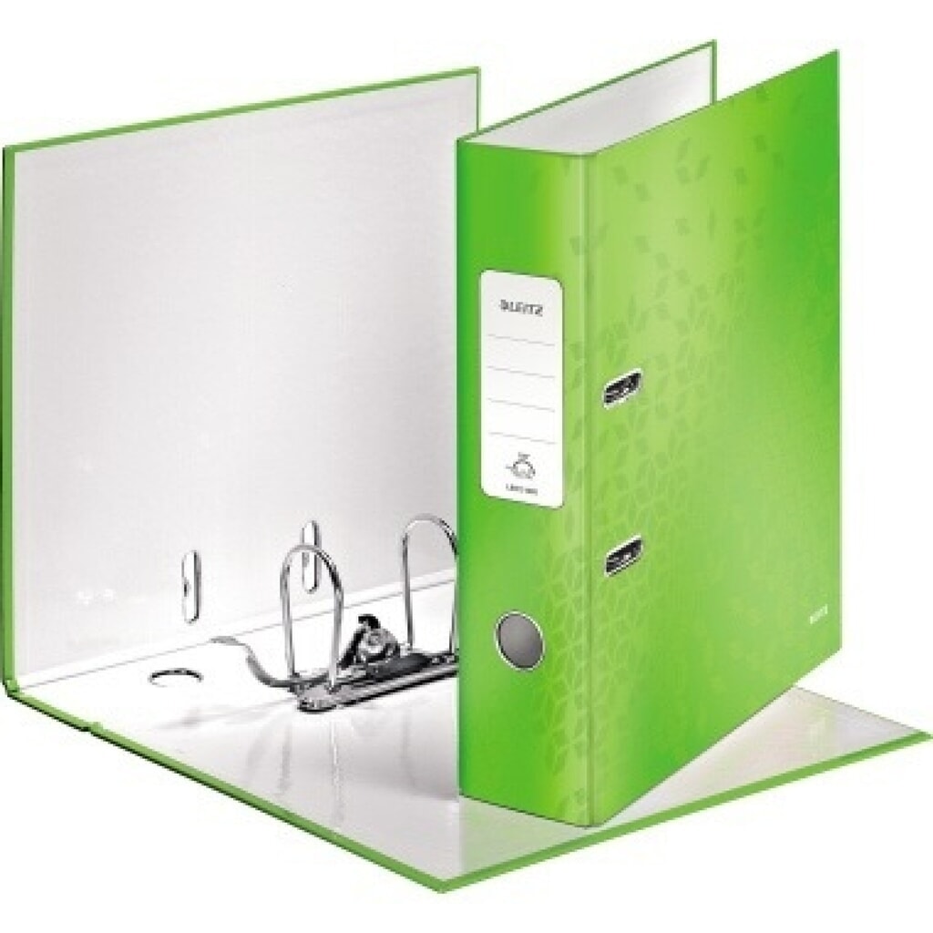 Leitz Ordner WOW 10050054 DIN A4 80mm Pappe grün Produktabbildung: Leitz Ordner WOW 10050054 DIN A4 80mm Pappe grün