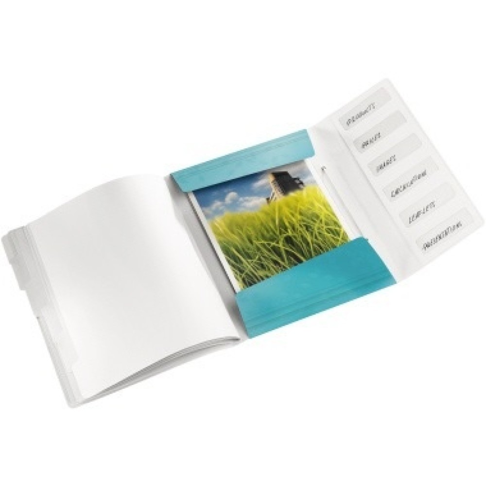 Produktabbildung Nr. 2: Leitz Ordnungsmappe WOW 46330051 DIN A4 6Fächer PP eisblau