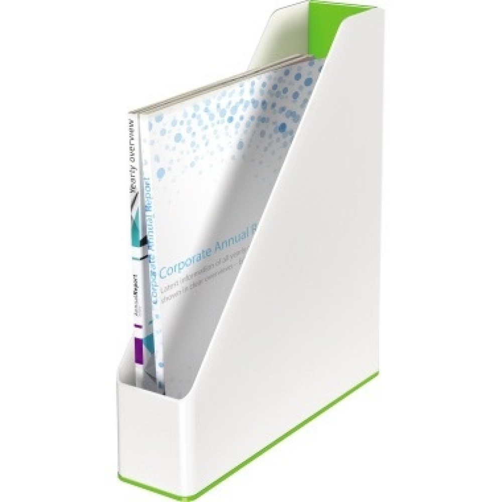Produktabbildung Nr. 2: Leitz Stehsammler WOW 53621054 DIN A4 PS weiß/grün