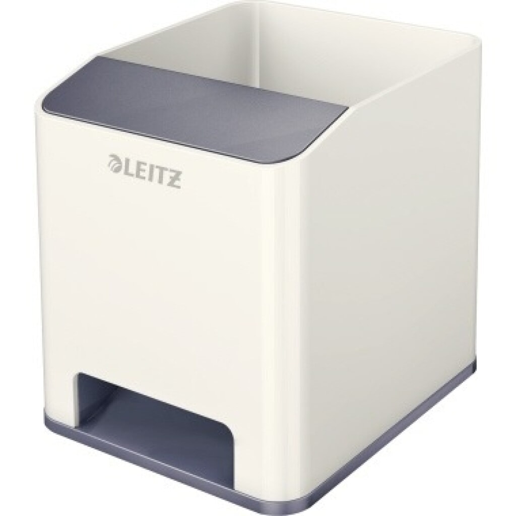 Leitz Stifteköcher WOW 53631001 weiß/grau Produktabbildung: Leitz Stifteköcher WOW 53631001 weiß/grau