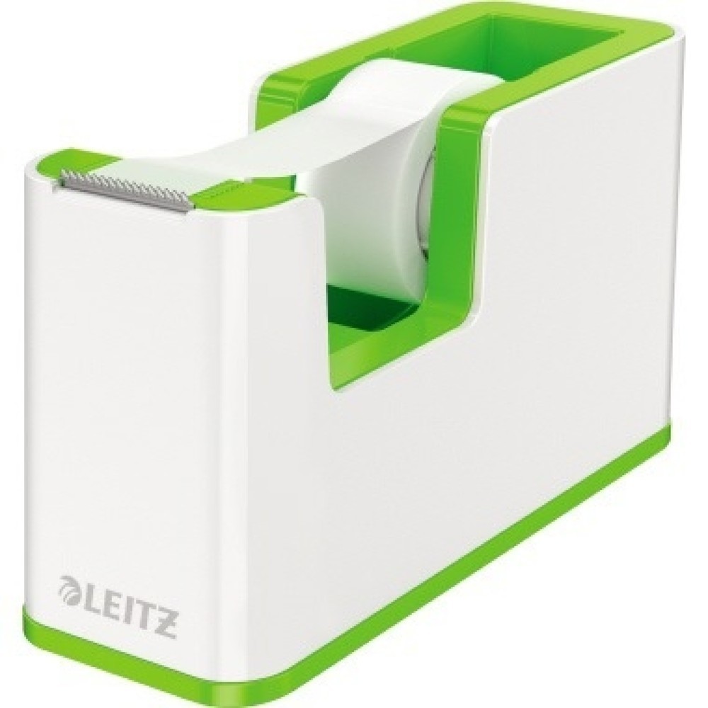 Produktabbildung: Leitz Tischabroller WOW 53641054 bis 19mmx33m PS ws/gn +Klebeband