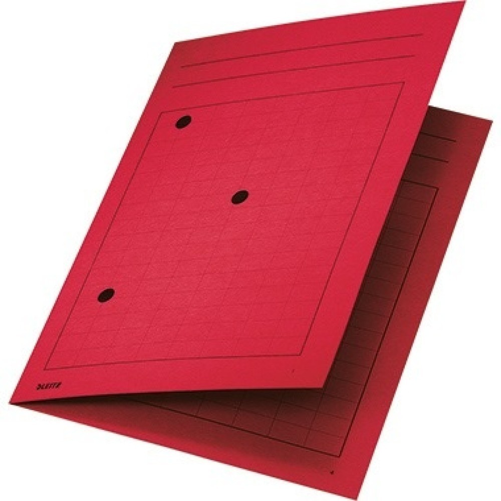 Produktabbildung: Leitz Umlaufmappe 39980025 DIN A4 3Sichtlöcher Karton rot