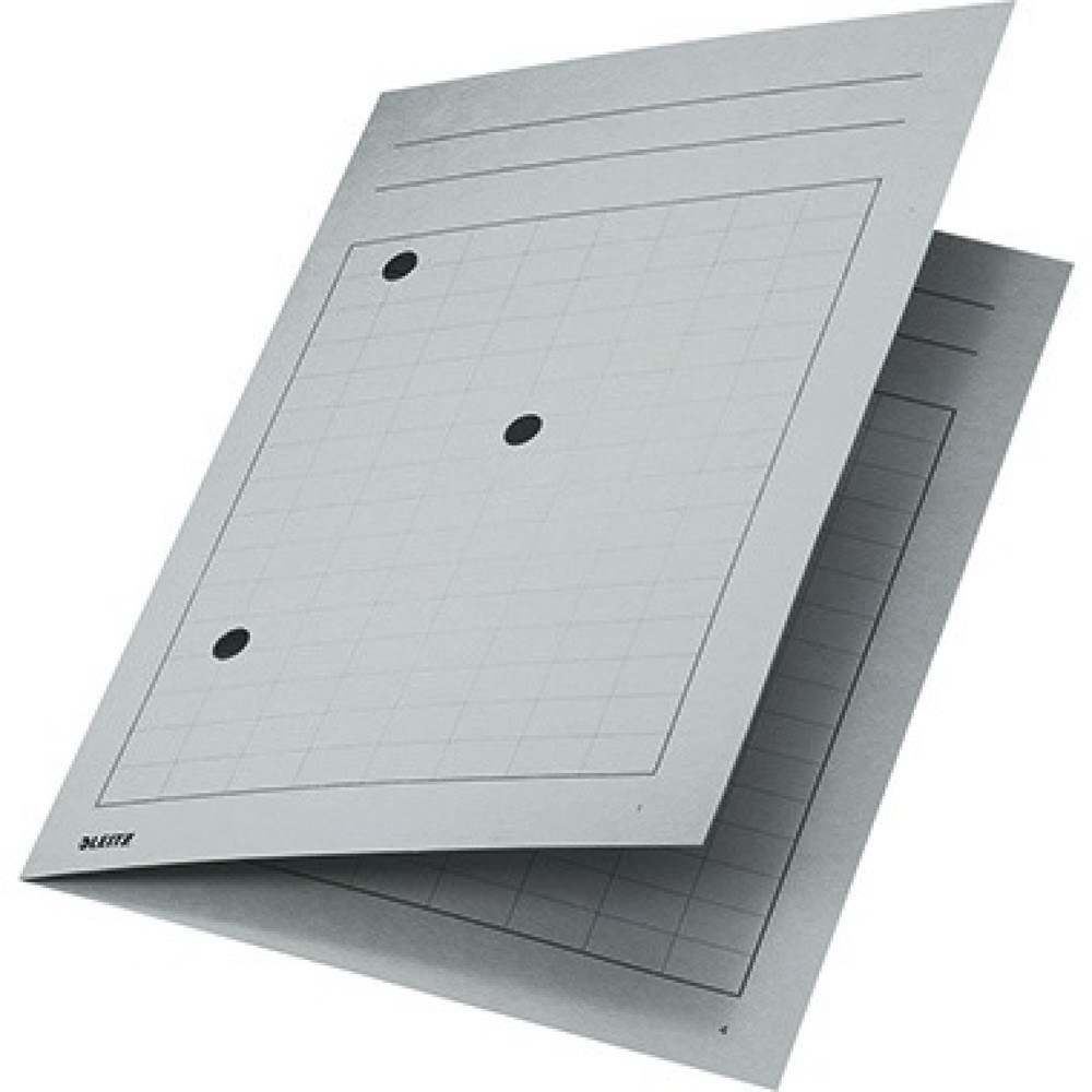 Produktabbildung: Leitz Umlaufmappe 39980085 DIN A4 3Sichtlöcher Karton grau