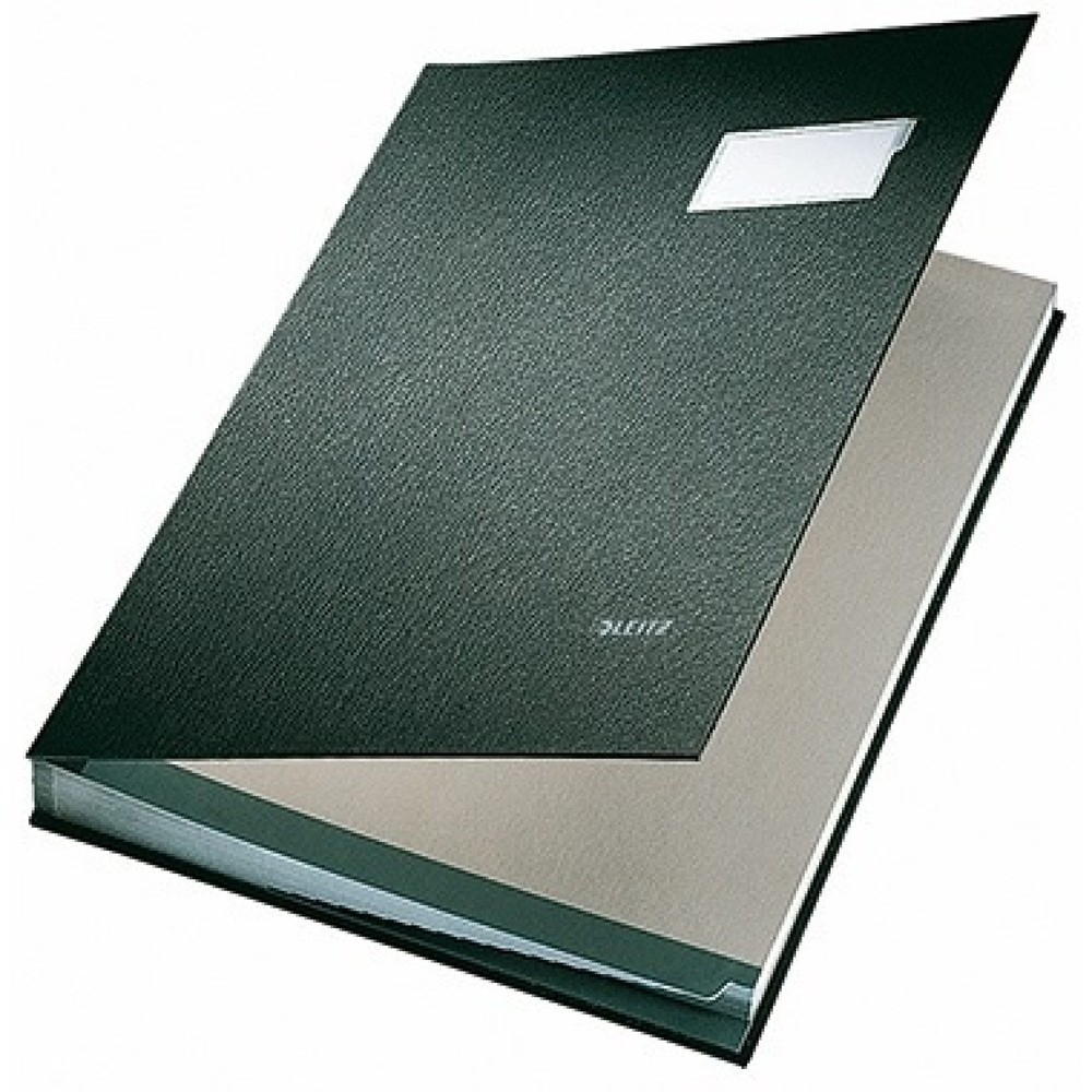 Produktabbildung Nr. 1: Leitz Unterschriftsmappe 57010095 DIN A4 10 Fächer Graupappe schwarz