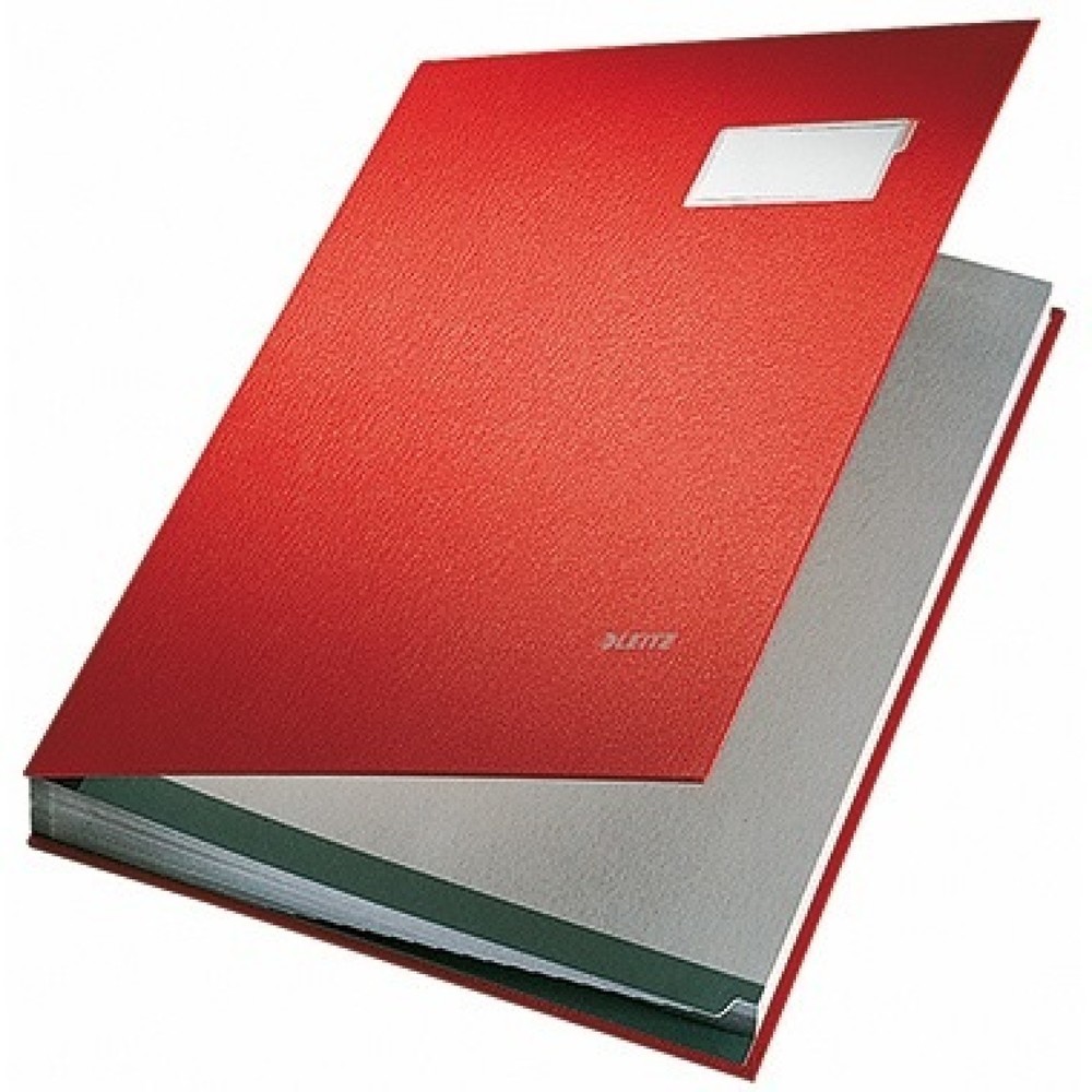 Produktabbildung Nr. 1: Leitz Unterschriftsmappe 57010025 DIN A4 10 Fächer Graupappe rot