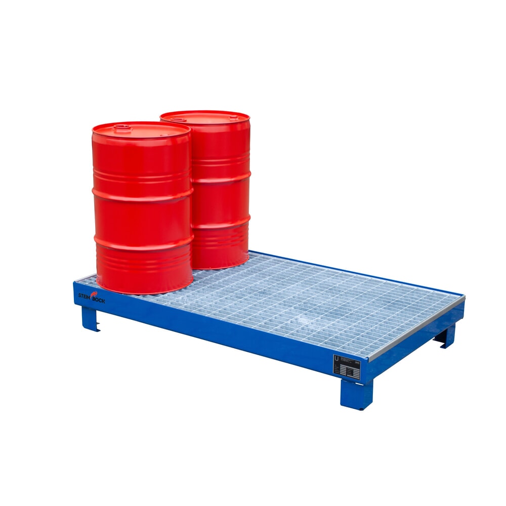 Productafbeelding nr. 5: Steinbock® lekbak voor 6 vaten van 60 liter, inclusief rooster, blauw