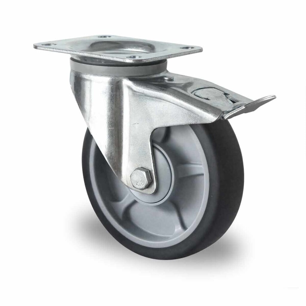 Produktabbildung: Lenkrolle mit Totalfeststeller ø 100 mm Serie P2G2 Kugellager