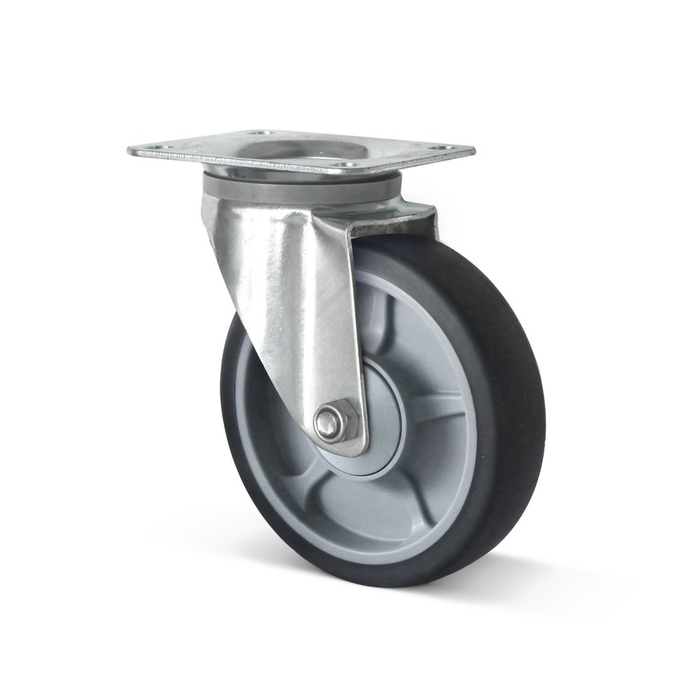 Produktabbildung: Lenkrolle TPE, spurlos, ØxB 100 x 35 mm, TK 135 kg