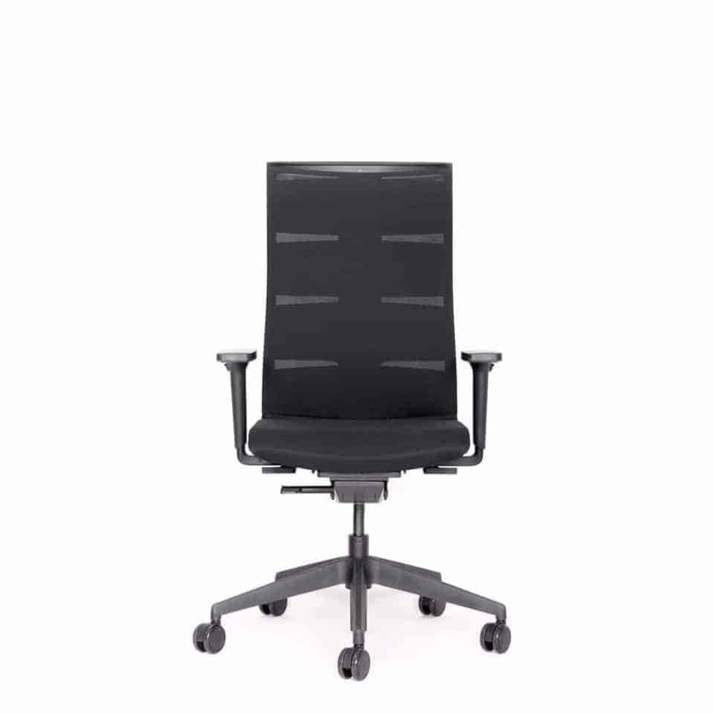 Produktabbildung: lento agilis matrix MT12 Bürostuhl, 100% Polyester, schwarzer Sitz, schwarze Rückenlehne