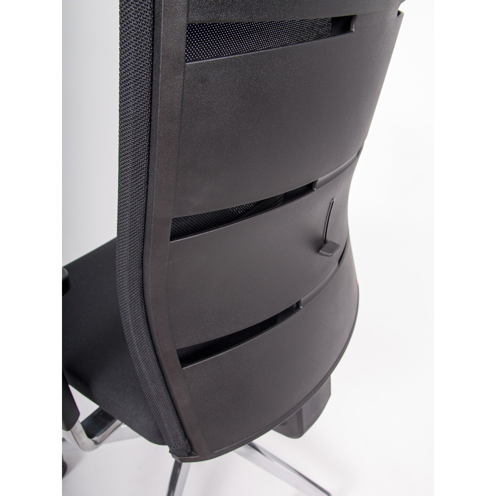 Produktabbildung Nr. 2: lento agilis matrix MT13 Bürostuhl, 100% Polyester, schwarzer Sitz, schwarze Rückenlehne, Kunststoff-Fußkreuz