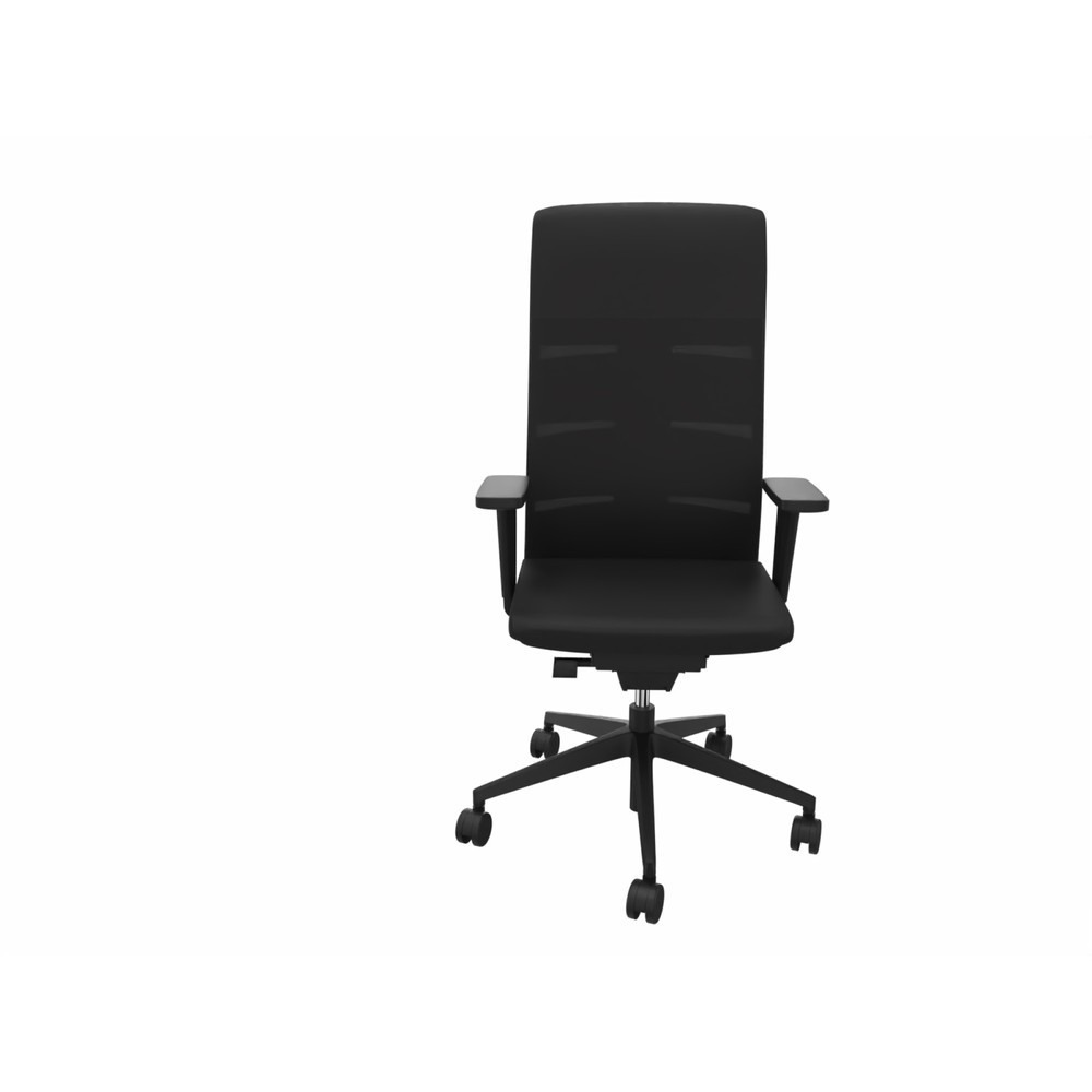 Produktabbildung Nr. 1: lento agilis matrix MT13 Bürostuhl, 100% Polyester, schwarzer Sitz, schwarze Rückenlehne, Kunststoff-Fußkreuz