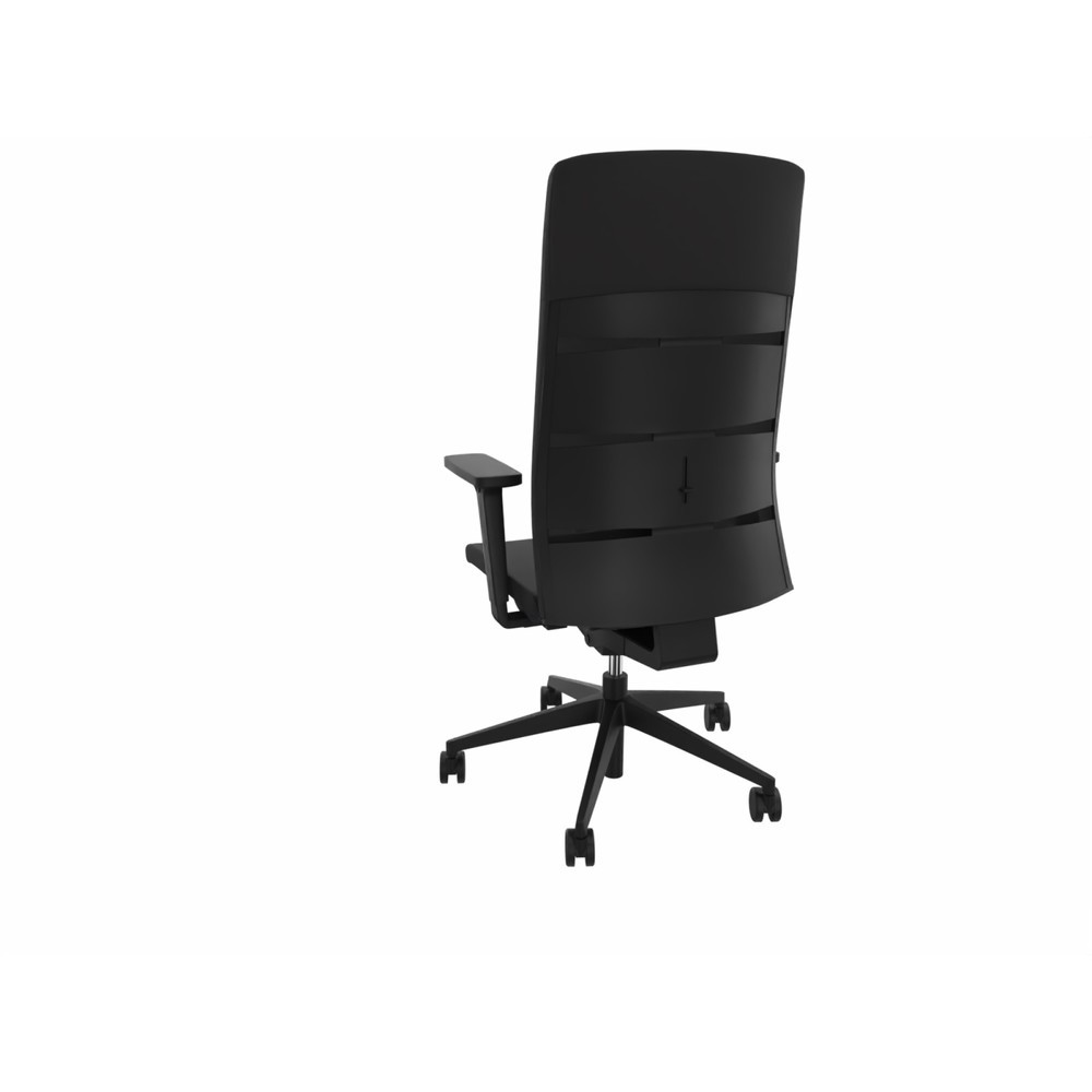Produktabbildung Nr. 3: lento agilis matrix MT13 Bürostuhl, 100% Polyester, schwarzer Sitz, schwarze Rückenlehne, Kunststoff-Fußkreuz