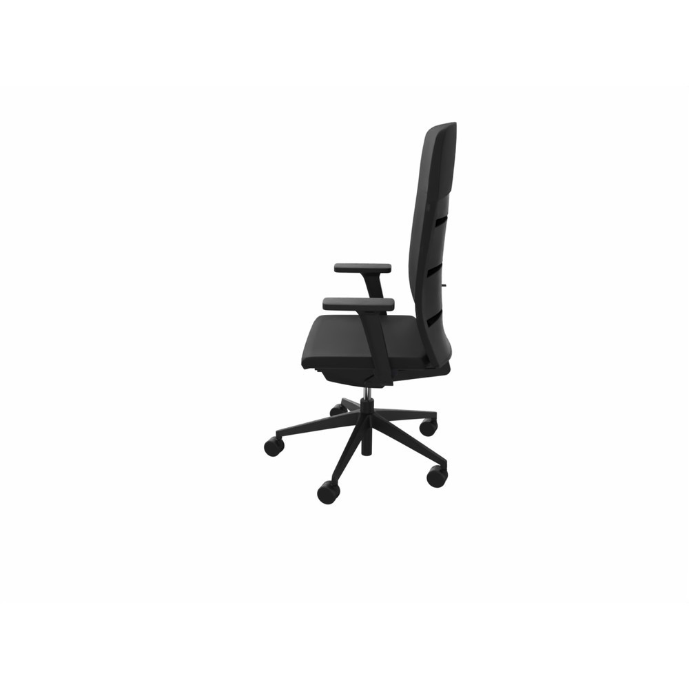 Produktabbildung Nr. 4: lento agilis matrix MT13 Bürostuhl, 100% Polyester, schwarzer Sitz, schwarze Rückenlehne, Kunststoff-Fußkreuz