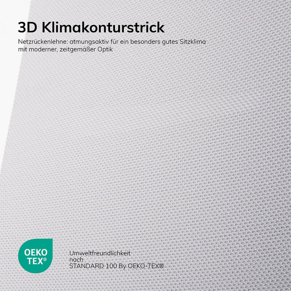 Produktabbildung Nr. 8: lento agilis matrix MT13 Bürostuhl, 100% Polyester, schwarzer Sitz, weiße Rückenlehne, Kunststoff-Fußkreuz