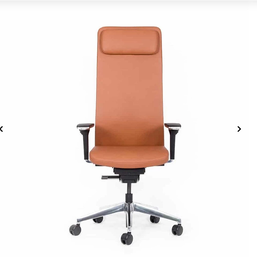 Produktabbildung: lento agilis matrix MT14 Bürostuhl, 100% Echtleder, braun