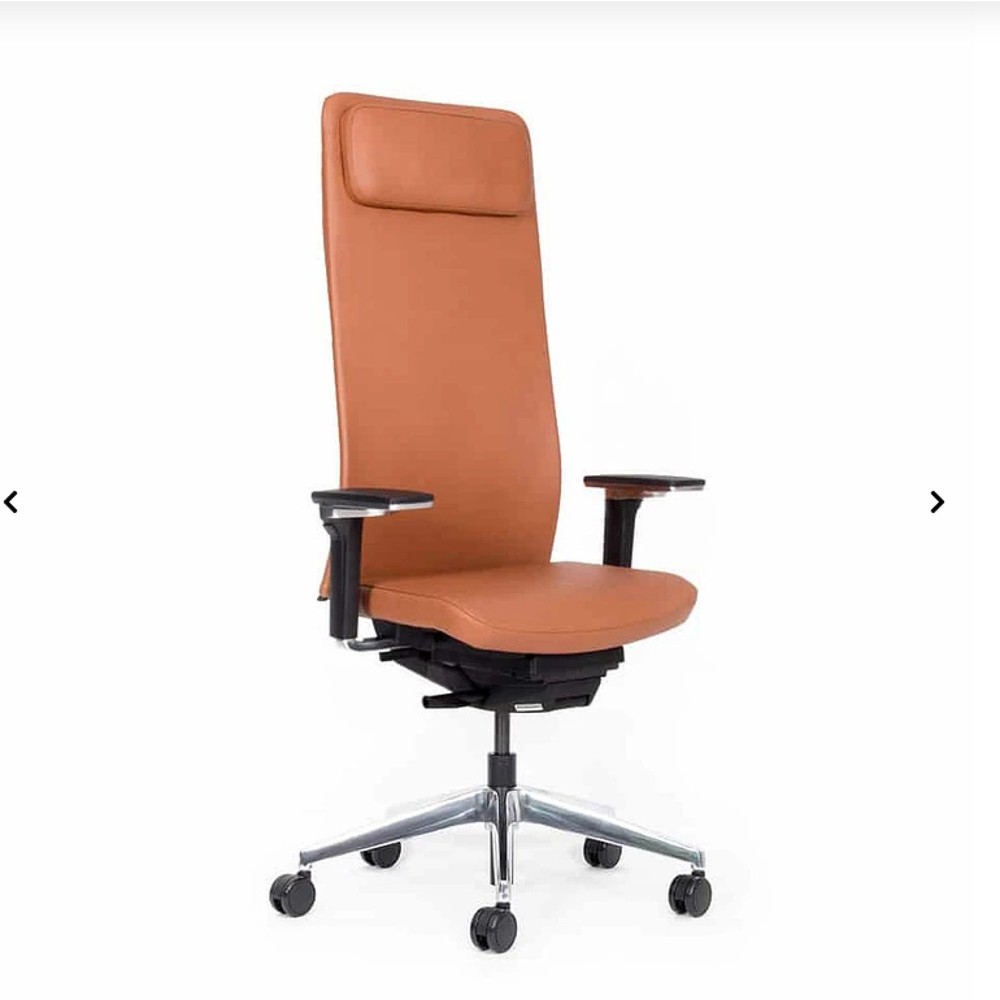Produktabbildung Nr. 4: lento agilis matrix MT14 Bürostuhl, 100% Echtleder, braun