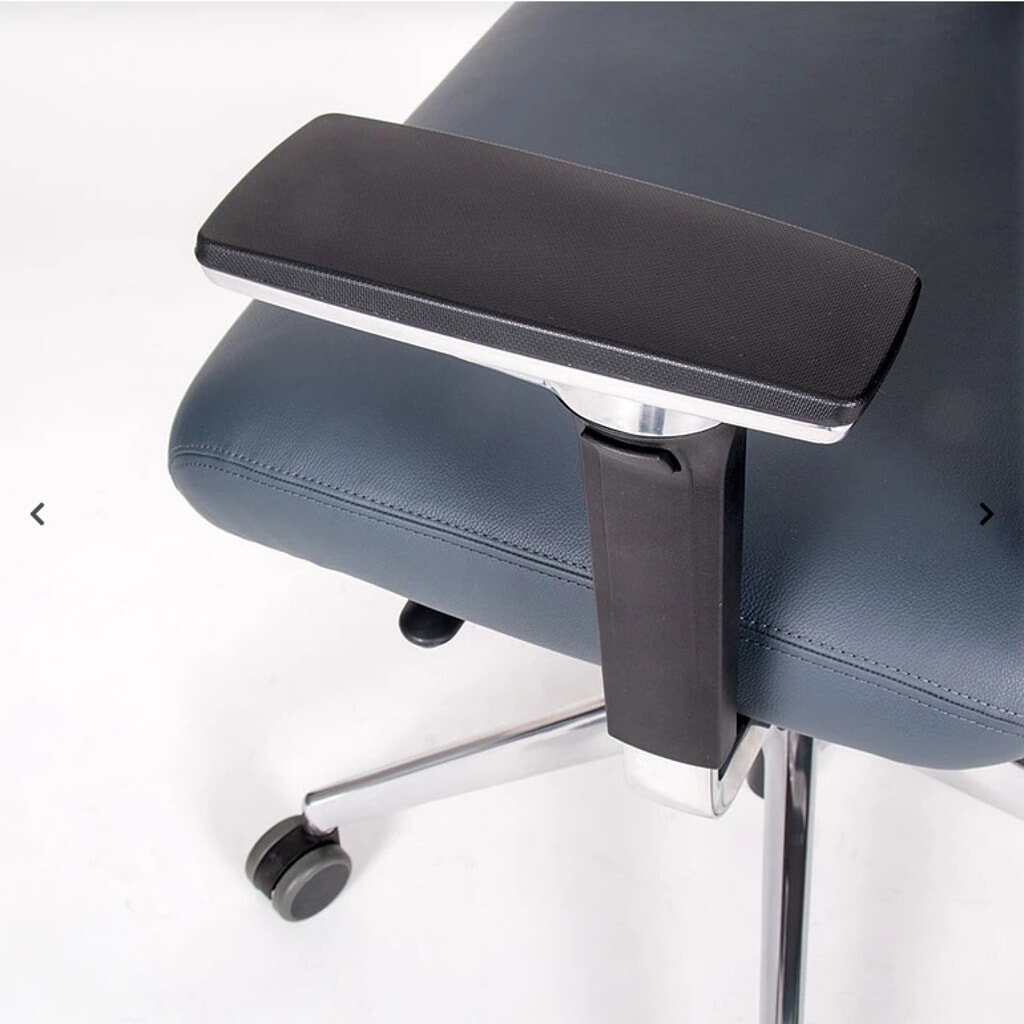 lento agilis XL AG13 Bürostuhl, 100% Echtleder, dunkelblau, mit Kopfstütze Produktabbildung Nr. 6: lento agilis XL AG13 Bürostuhl, 100% Echtleder, dunkelblau, mit Kopfstütze