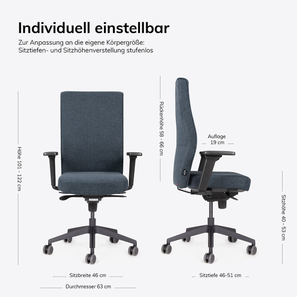 Produktabbildung Nr. 4: lento genesis GE10 Bürostuhl, dunkelgrün