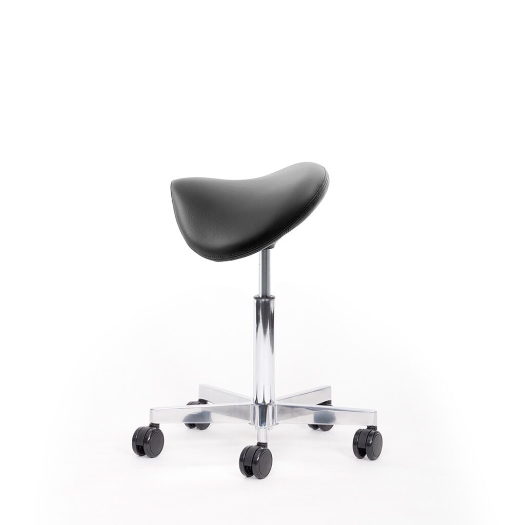 lento sella SL10 Rollhocker mit Sattelsitz, Skai® Kunstleder, schwarz Produktabbildung Nr. 2: lento sella SL10 Rollhocker mit Sattelsitz, Skai® Kunstleder, schwarz