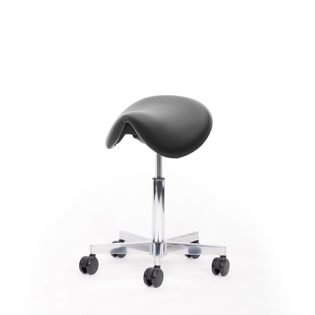 Produktabbildung Nr. 3: lento sella SL10 Rollhocker mit Sattelsitz, Skai® Kunstleder, schwarz