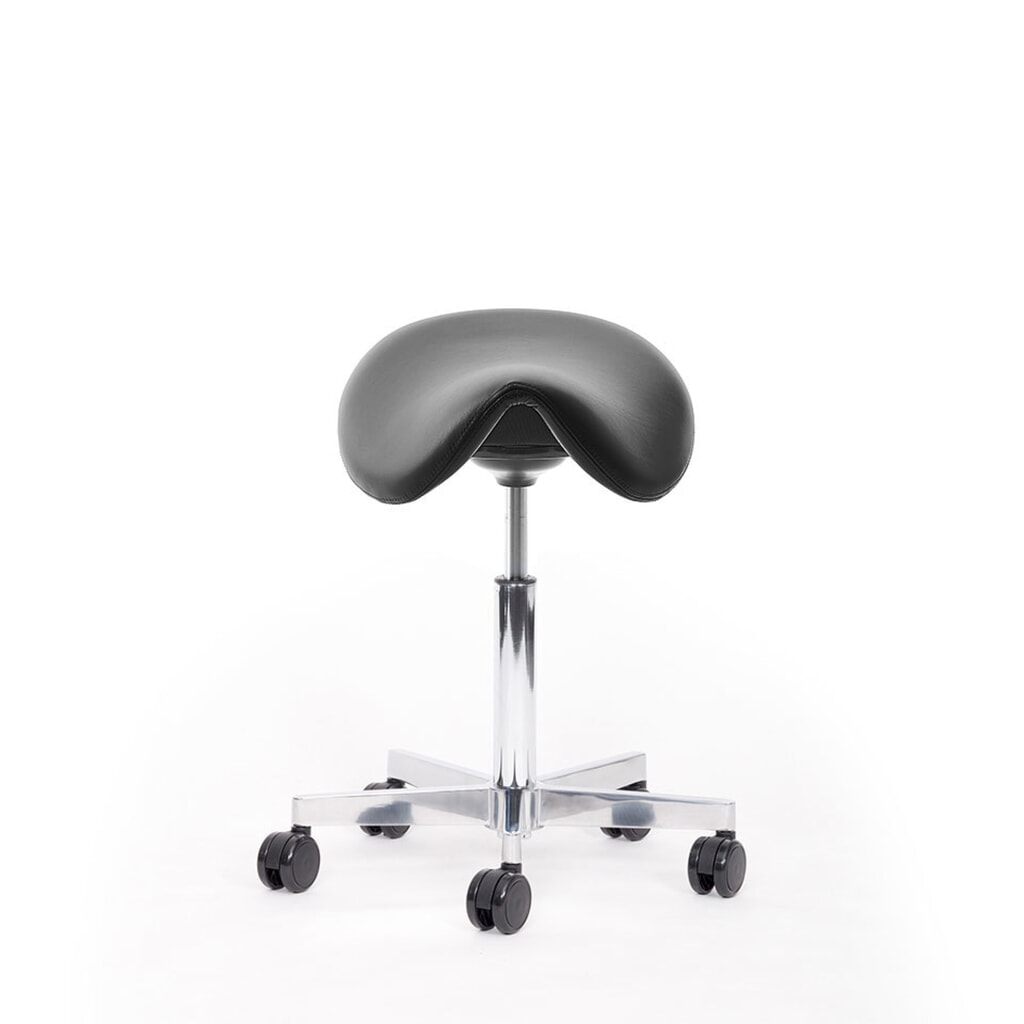 Produktabbildung Nr. 4: lento sella SL10 Rollhocker mit Sattelsitz, Skai® Kunstleder, schwarz