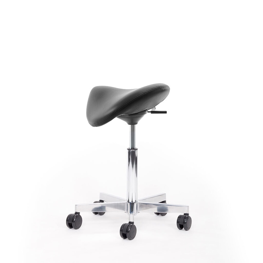 lento sella SL10 Rollhocker mit Sattelsitz, Skai® Kunstleder, schwarz Produktabbildung Nr. 6: lento sella SL10 Rollhocker mit Sattelsitz, Skai® Kunstleder, schwarz