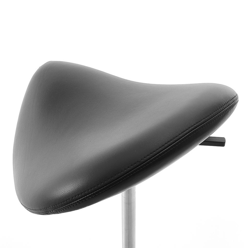 Produktabbildung: lento sella SL10 Rollhocker mit Sattelsitz, Skai® Kunstleder, schwarz
