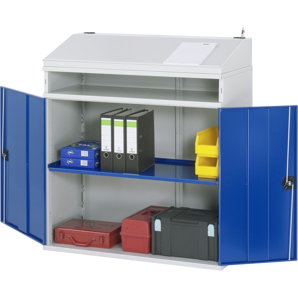 Product afbeelding: RAU lessenaar met kast, HxBxD 1.110-1.220 x 1.100 x 520 mm, zonder lades