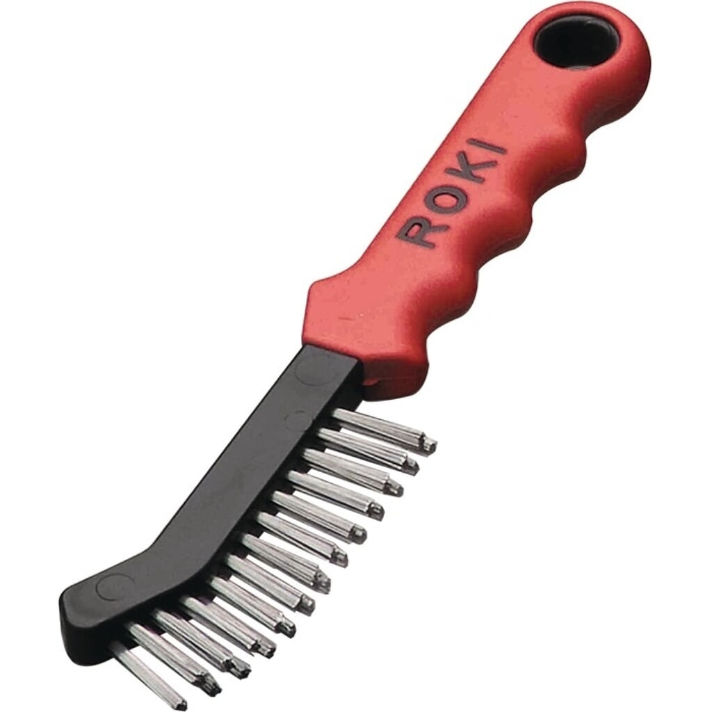 LESSMANN Drahtbürste ROKI, 0,35 mm Stahl, Länge 225 mm, 2-reihig Produktabbildung: LESSMANN Drahtbürste ROKI, 0,35 mm Stahl, Länge 225 mm, 2-reihig