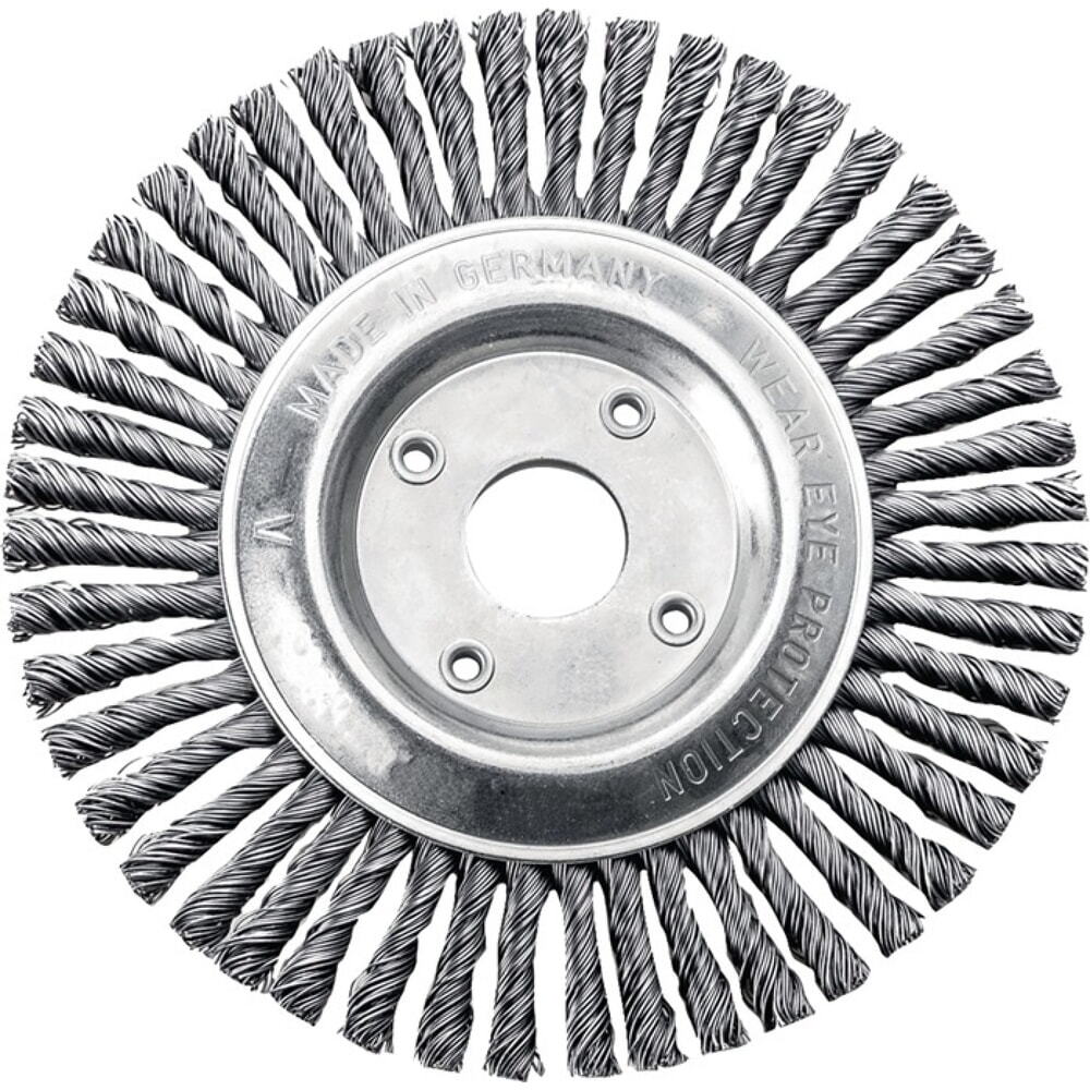 Produktabbildung: LESSMANN Rundbürste, Durchmesser 125 mm Bohrung Drahtstärke 0,5 mm, Stahl 6 mm