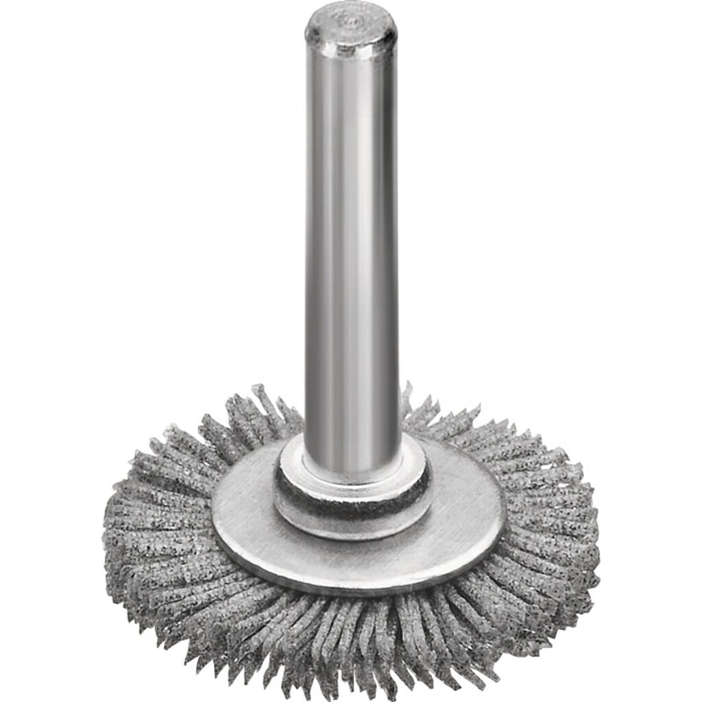 Produktabbildung: LESSMANN Rundbürste, SiC Schleifborsten Körnung 120 6 mm, Ø 30 mm Schaft 6 mm, 18000 min-¹