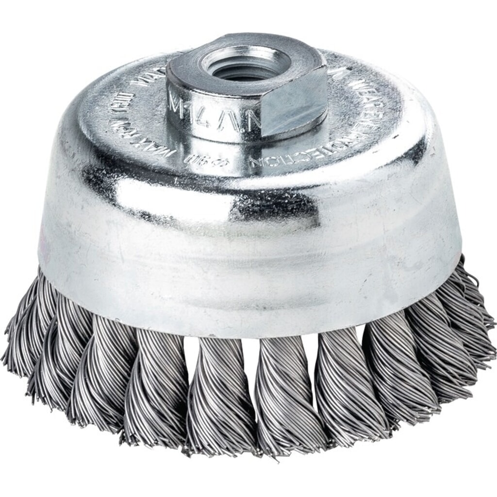 LESSMANN Topfbürste, Durchmesser 65 mm Gewinde Drahtstärke 0,5 mm, Stahl Produktabbildung: LESSMANN Topfbürste, Durchmesser 65 mm Gewinde Drahtstärke 0,5 mm, Stahl