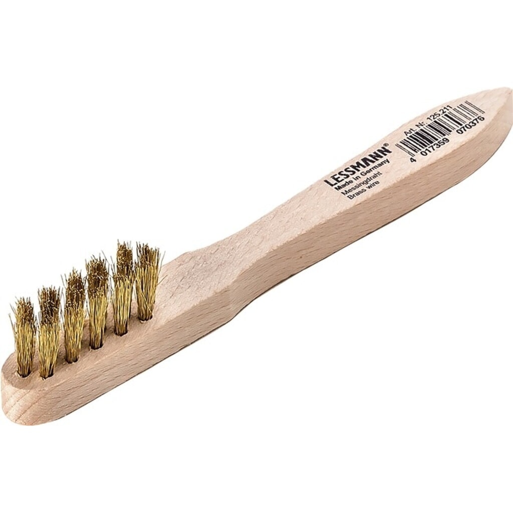 LESSMANN Zündkerzenbürste, Länge 150 mm, 0,15 mm Messingdraht gewellt Produktabbildung: LESSMANN Zündkerzenbürste, Länge 150 mm, 0,15 mm Messingdraht gewellt