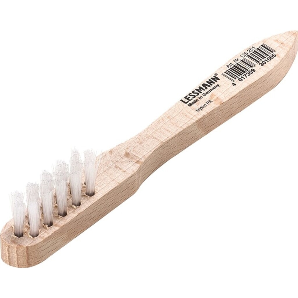 LESSMANN Zündkerzenbürste, 0,3 mm Nylon PA glatt, Länge 150 mm, 3-reihig Produktabbildung: LESSMANN Zündkerzenbürste, 0,3 mm Nylon PA glatt, Länge 150 mm, 3-reihig