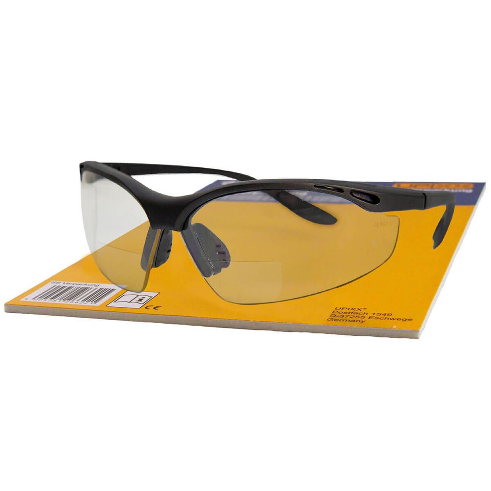 Produktabbildung: Lettura Bifocal Schutzbrille mit Lesehilfe, Stärke 2,0